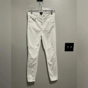 NWOT J.Crew White 9 inch mid rise skinny jeans size 27